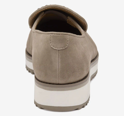 Ulyssa Studded Loafer - Taupe Kid Suede