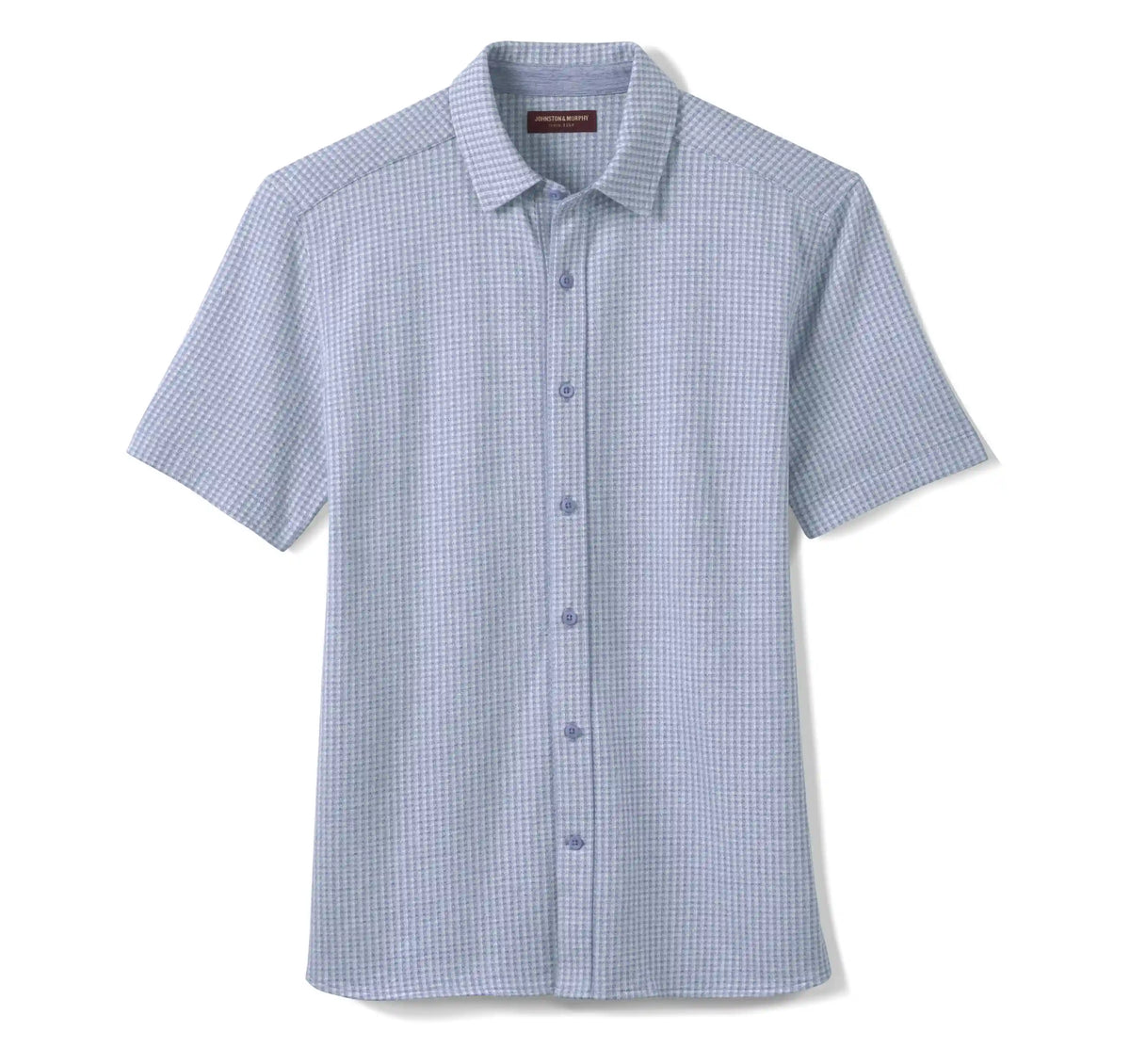 Bennett Short-Sleeve Shirt - Light Blue Gingham