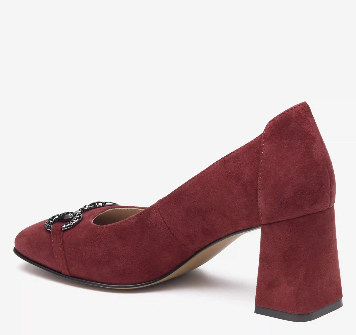 Whitney Bit Pump - Merlot Kid Suede