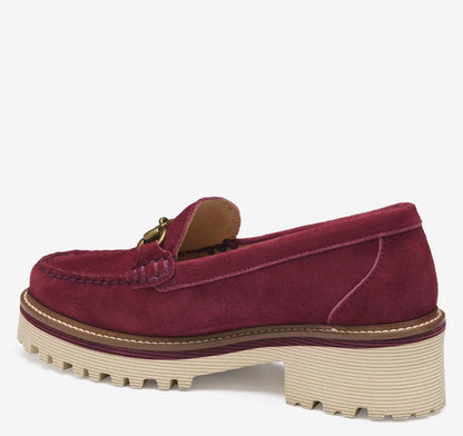 Emmalynn Bit Loafer - Red Kid Suede