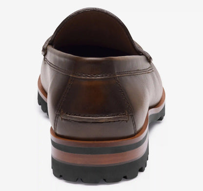 Baldwin Lug Penny Loafer - Brown Brush-Off Full-Grain Leather