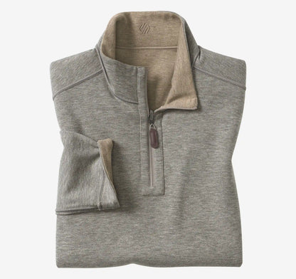 Icon Reversible Quarter-Zip - Oatmeal/Light Gray