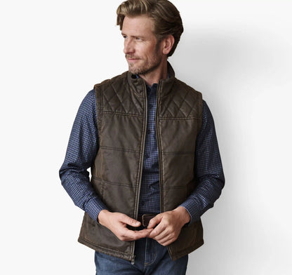 Antique Cotton Vest - Brown
