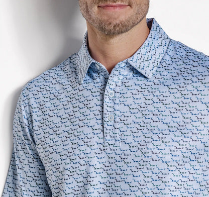 XC+™ Ace Performance Polo - Light Blue Water Monster