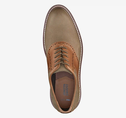 Upton Saddle - Taupe Nubuck/Tan Full Grain Leather