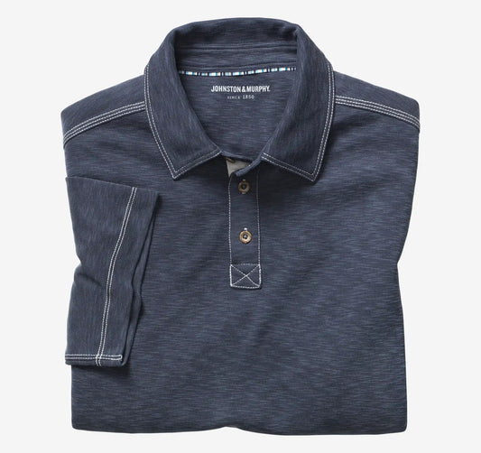 Vintage Slub Polo - Navy