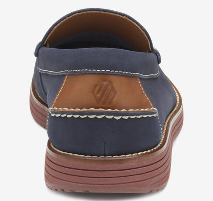 Upton Perfed Venetian Loafer - Navy Nubuck