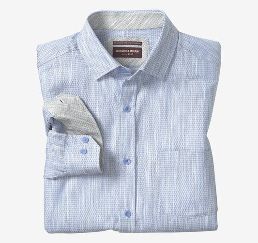 Collin Jacquard Shirt - Light Blue