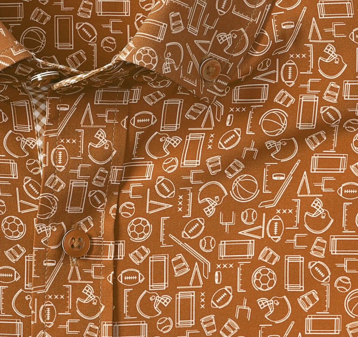Game Day XC4® Short-Sleeve Multi-Sport Print Shirt - Rust