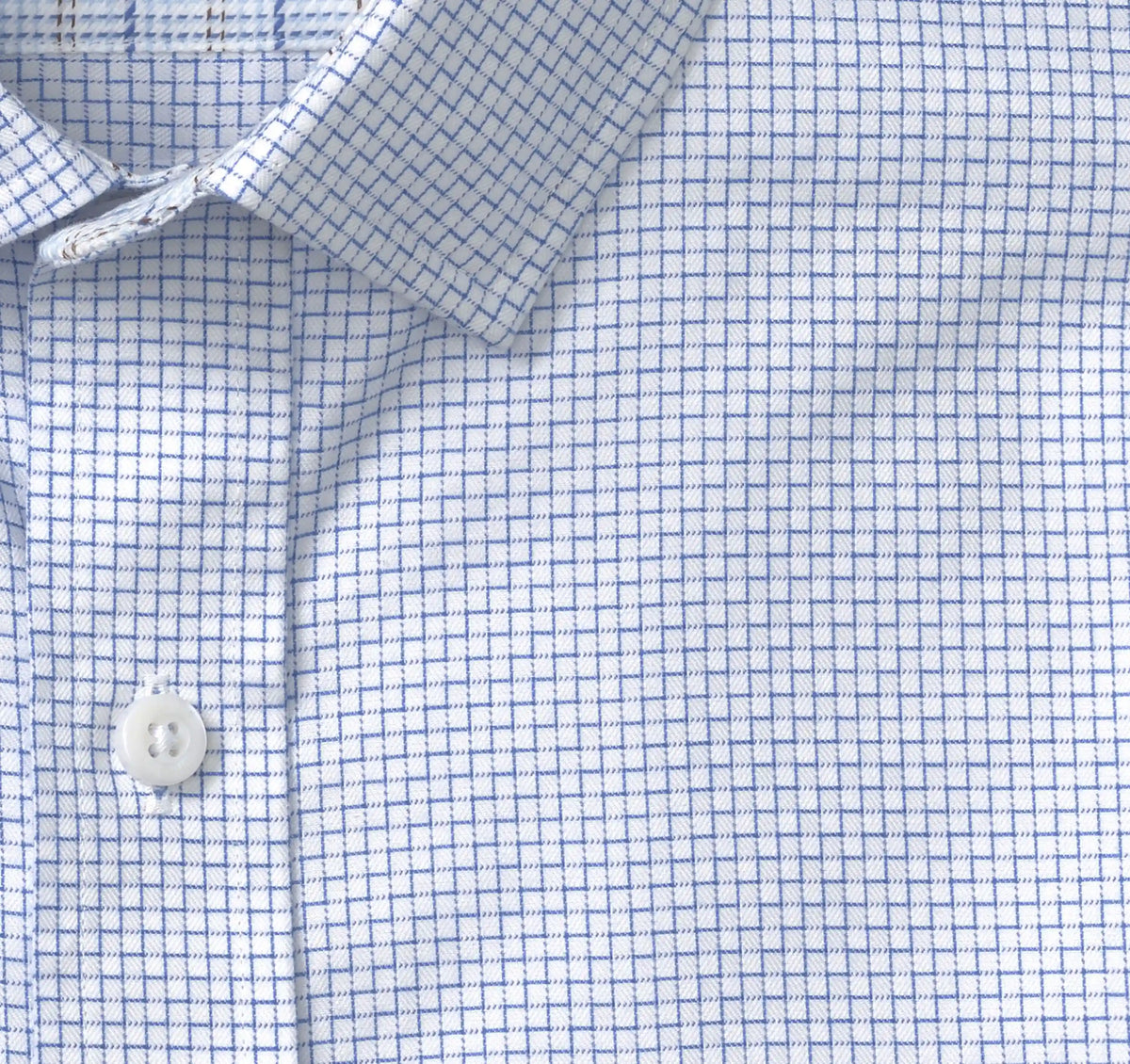 Ovation Non-Iron Dress Shirt - White/Royal Mini Box
