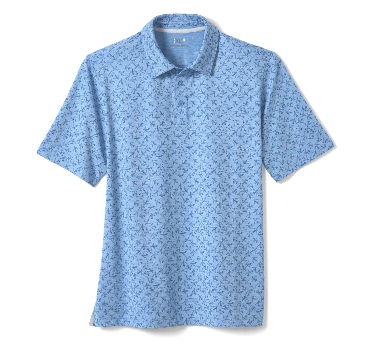 XC4® Performance Polo - Blue Tonal Airplane