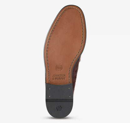 Humphrey Bit Loafer - Brown Croc-Embossed Full-Grain Leather