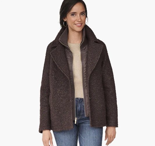 Sherpa Jacket with Removable Bib - Dark Brown