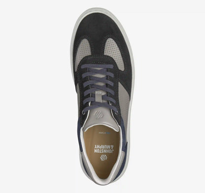 Anders T-Toe - Black Suede/Gray Full-Grain Leather