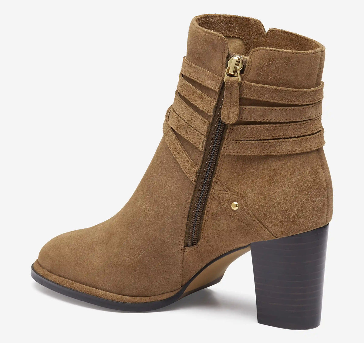 Amy Belted Bootie - Whiskey Suede