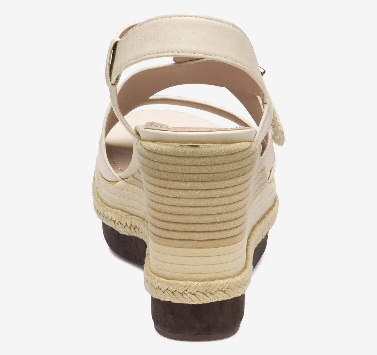 Addison Asymmetrical Wedge - Bone Nappa Leather