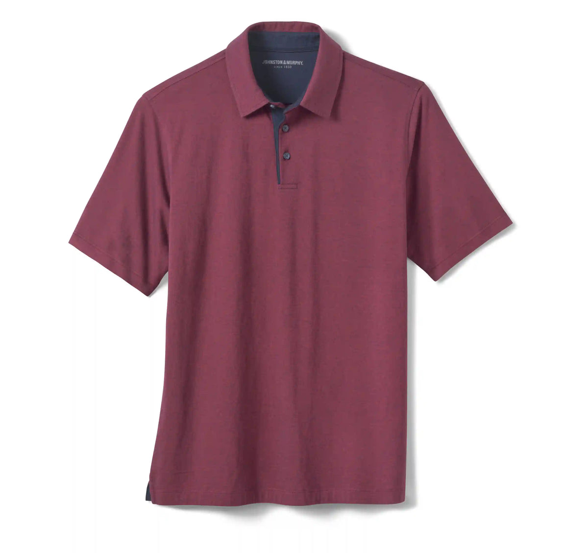 Fine-Stripe Polo - Burgundy