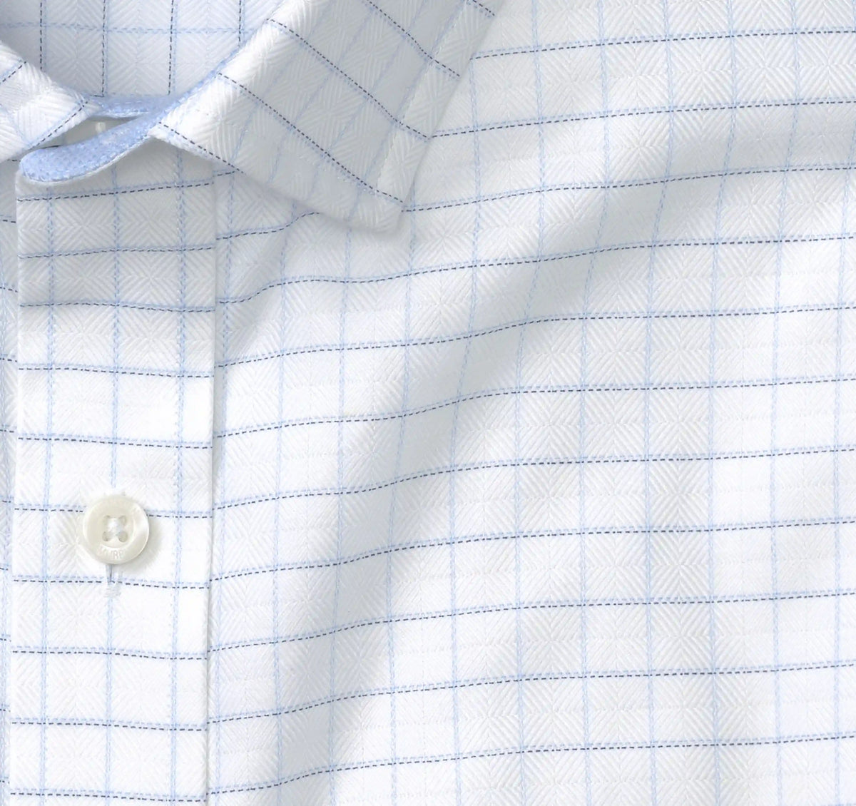 Ovation Non-Iron Dress Shirt - White Windowpane
