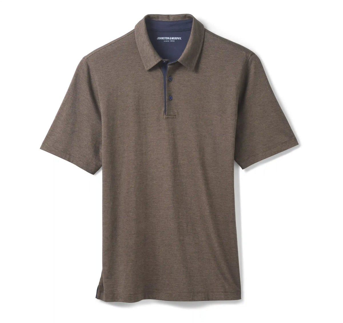 Fine-Stripe Polo - Brown/Navy Stripe