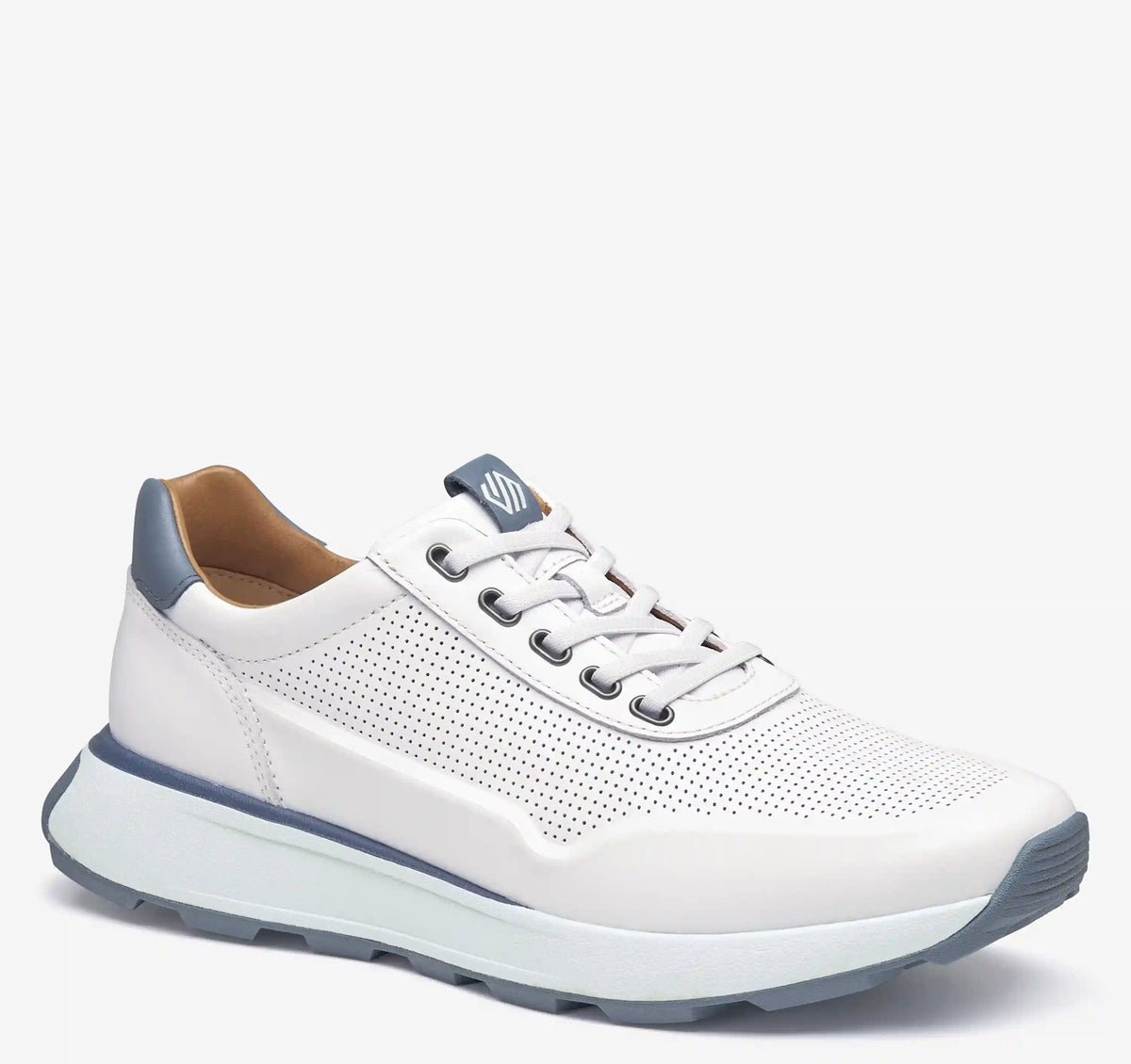 Douglas U-Throat Jogger - White/Gray Full-Grain Leather