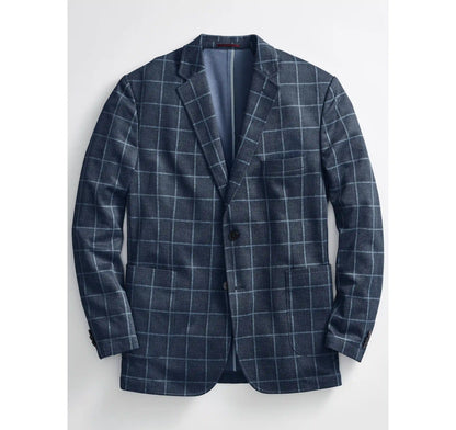 XC Flex® Pinnacle Knit Blazer - Navy Plaid