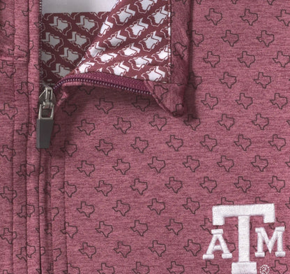 Collegiate XC+™ State Print Quarter-Zip - Texas A&M - Maroon