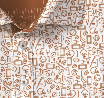 Game Day XC+™ Multi-Sport Print Polo - Rust