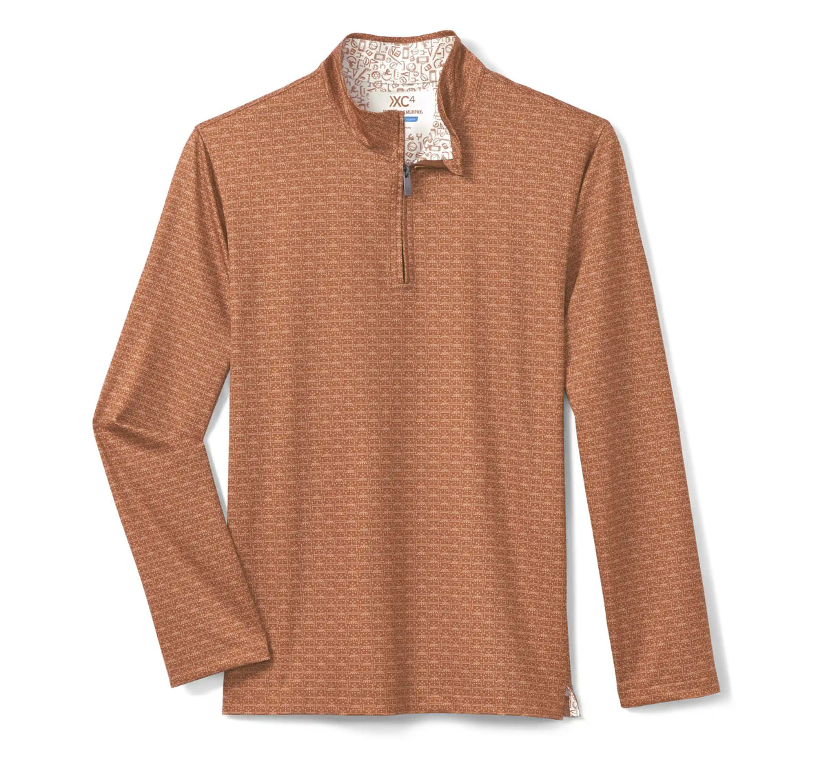 Game Day XC4® Plays Print Quarter-Zip - Rust