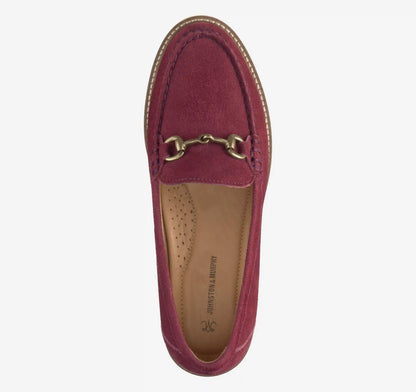 Emmalynn Bit Loafer - Red Kid Suede