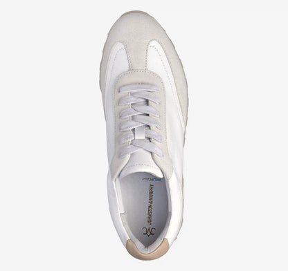 Piper T-Toe Lace-Up - White Nappa Leather/Suede
