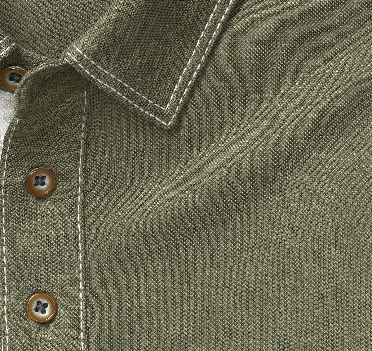 Vintage Slub Polo - Olive