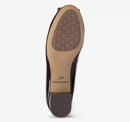 Sienna Ornamental Pump - Dark Brown Brushed Italian Patent Leather