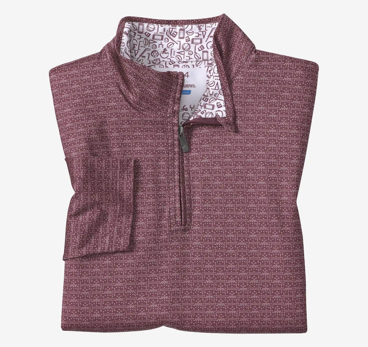 Game Day XC4® Plays Print Quarter-Zip - Burgundy