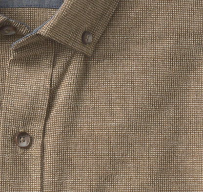 Textured Corduroy Shirt - Brown Textured