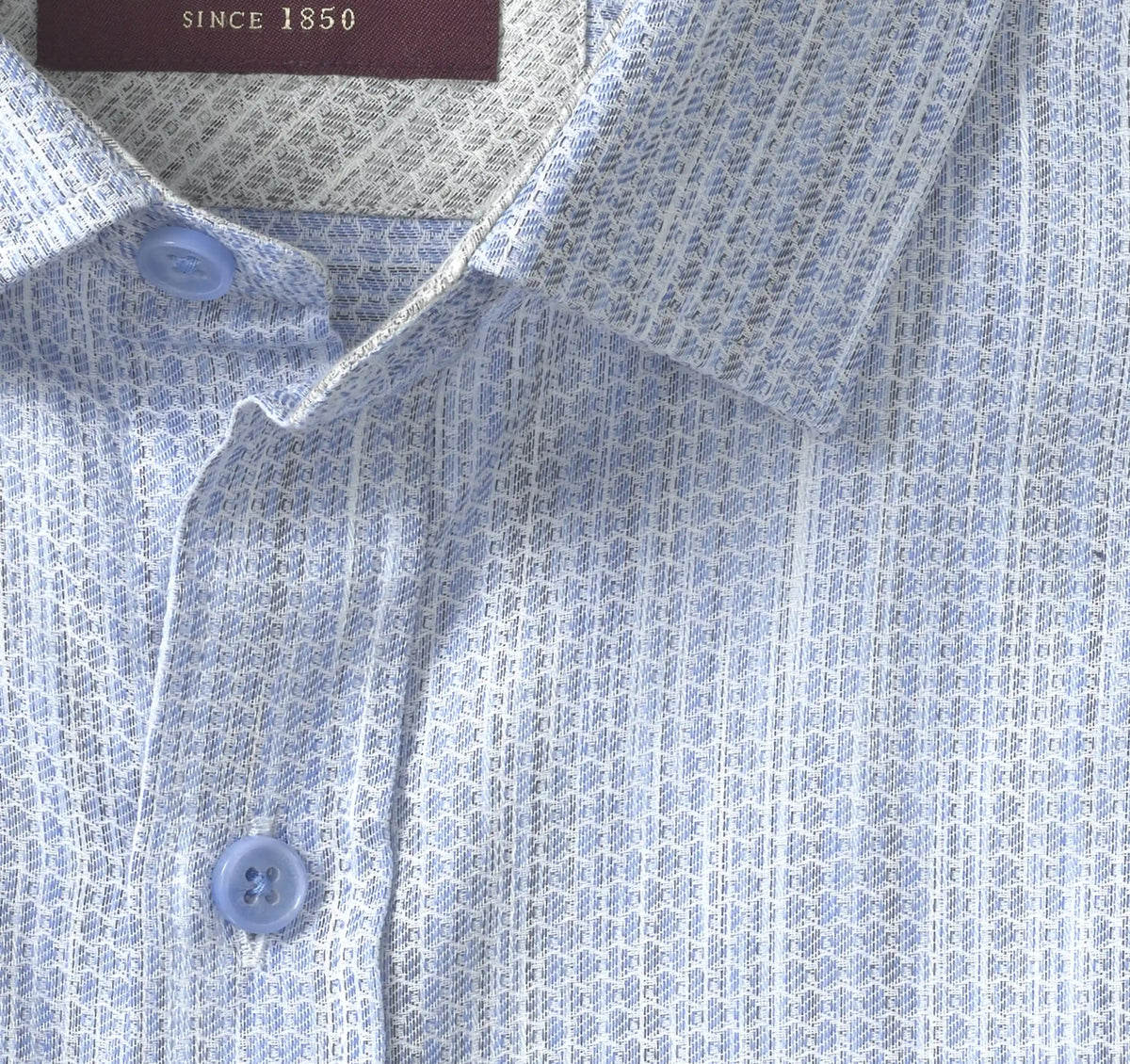 Collin Jacquard Shirt - Light Blue