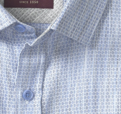 Collin Jacquard Shirt - Light Blue