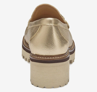 Emmalynn Bit Loafer - Gold Metallic Calfskin