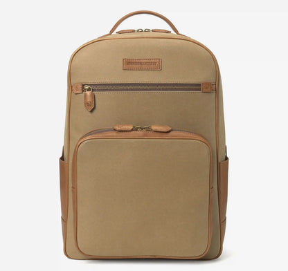 Rhodes Backpack - Camel Antique Cotton/Tan Full Grain