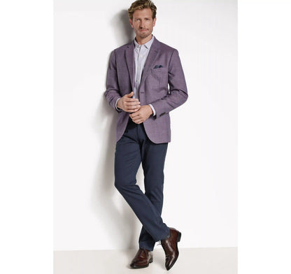Townsend Dress Wool Blazer - Berry Windowpane Plaid