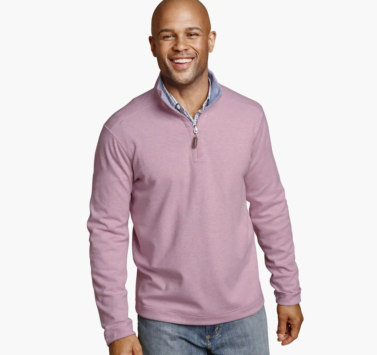 Icon Reversible Quarter-Zip - Pink/Light Blue