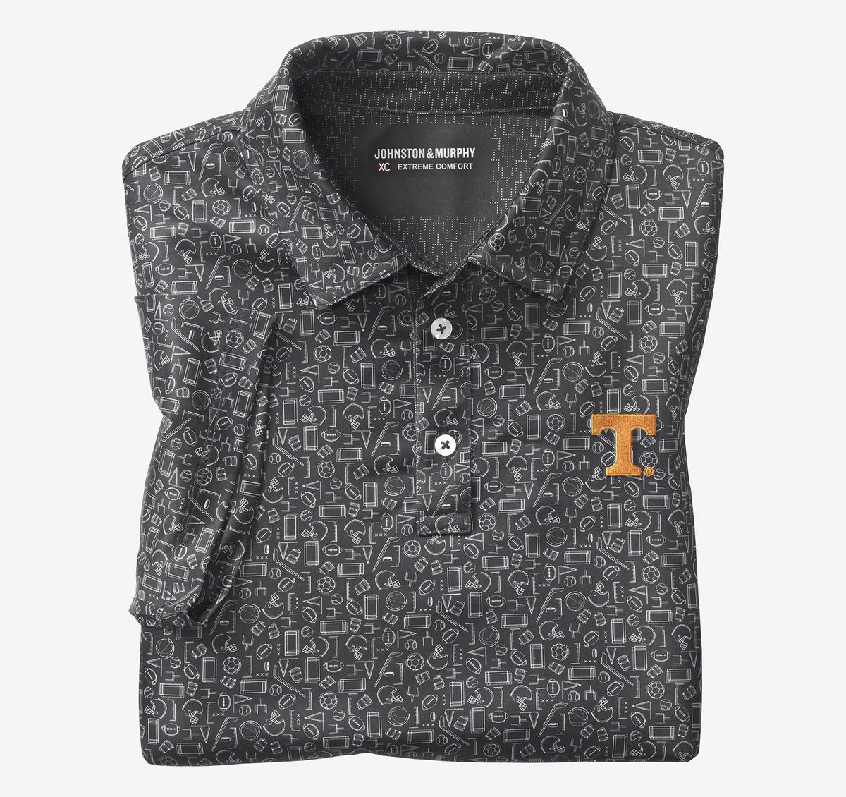 Collegiate XC+­™ Multi Sport Print Polo - University of Tennessee - Black