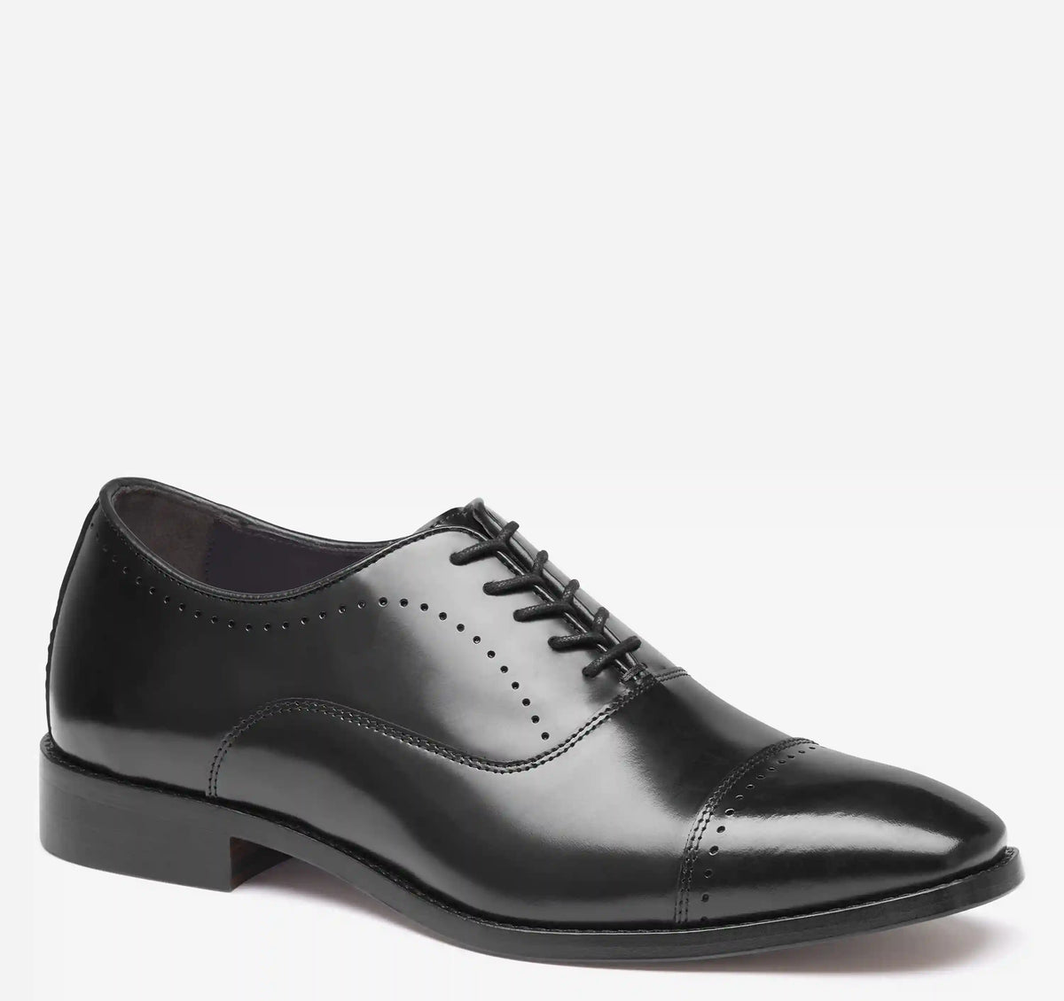 Arrister Cap Toe - Black Italian Full-Grain Leather