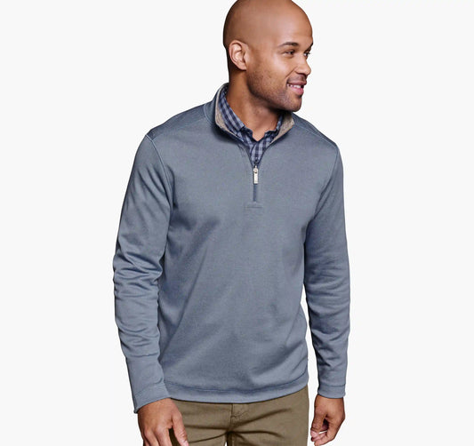 XC+™ Fusion Reversible Quarter-Zip - Light Blue/Tan