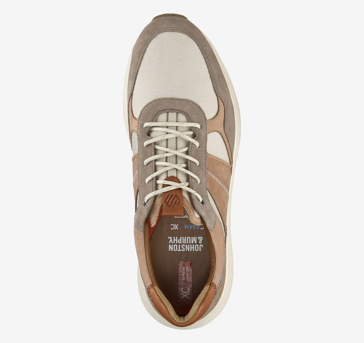 XC+™ Declan Jogger - Taupe Mulit Waterproof Suede/Mesh/Full-Grain Leather