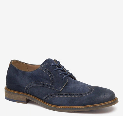 Ripley Wingtip - Navy Waxed Suede