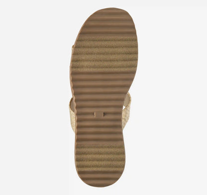 Chandler Embellished Slide - Natural Raffia