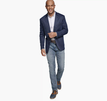 XC Flex® Pinnacle Knit Blazer - Navy Birdseye