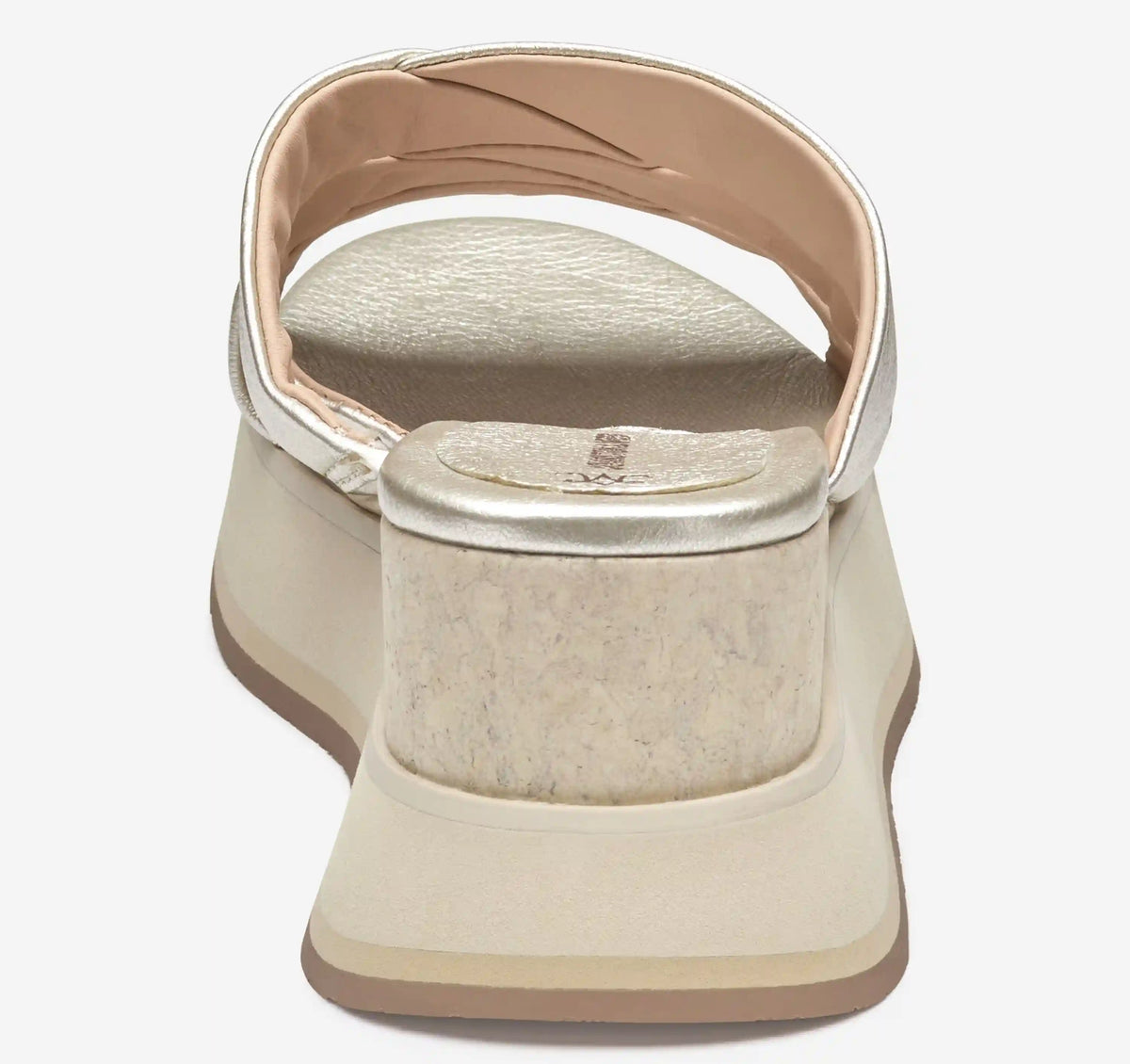 Colleen Triple-Band Slide - Platinum Metallic Italian Sheepskin