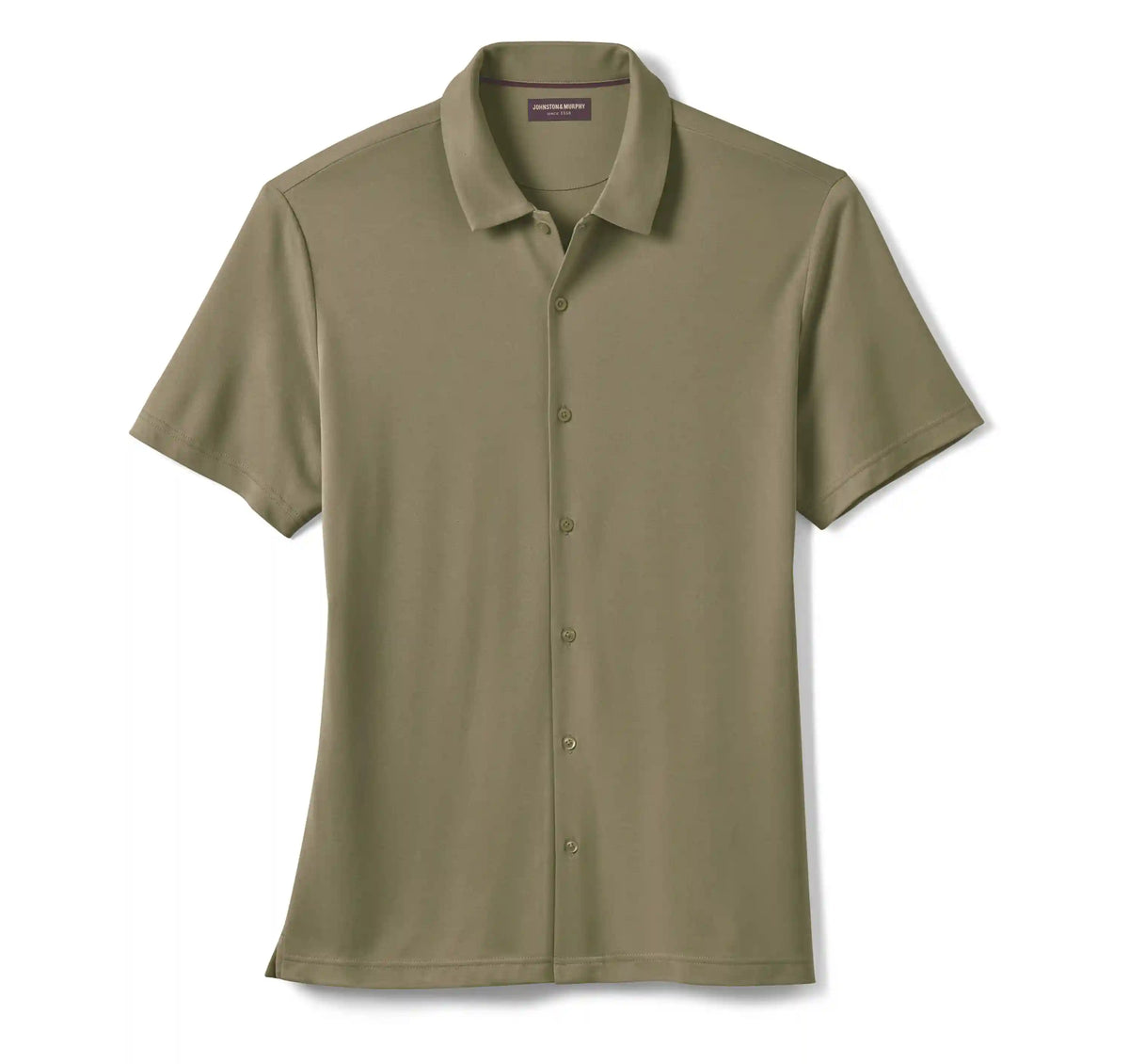 Vintage Birdseye Button-Front Shirt - Olive