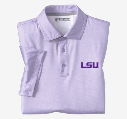 Collegiate XC+™ Gingham Polo - LSU - Violet Shirt